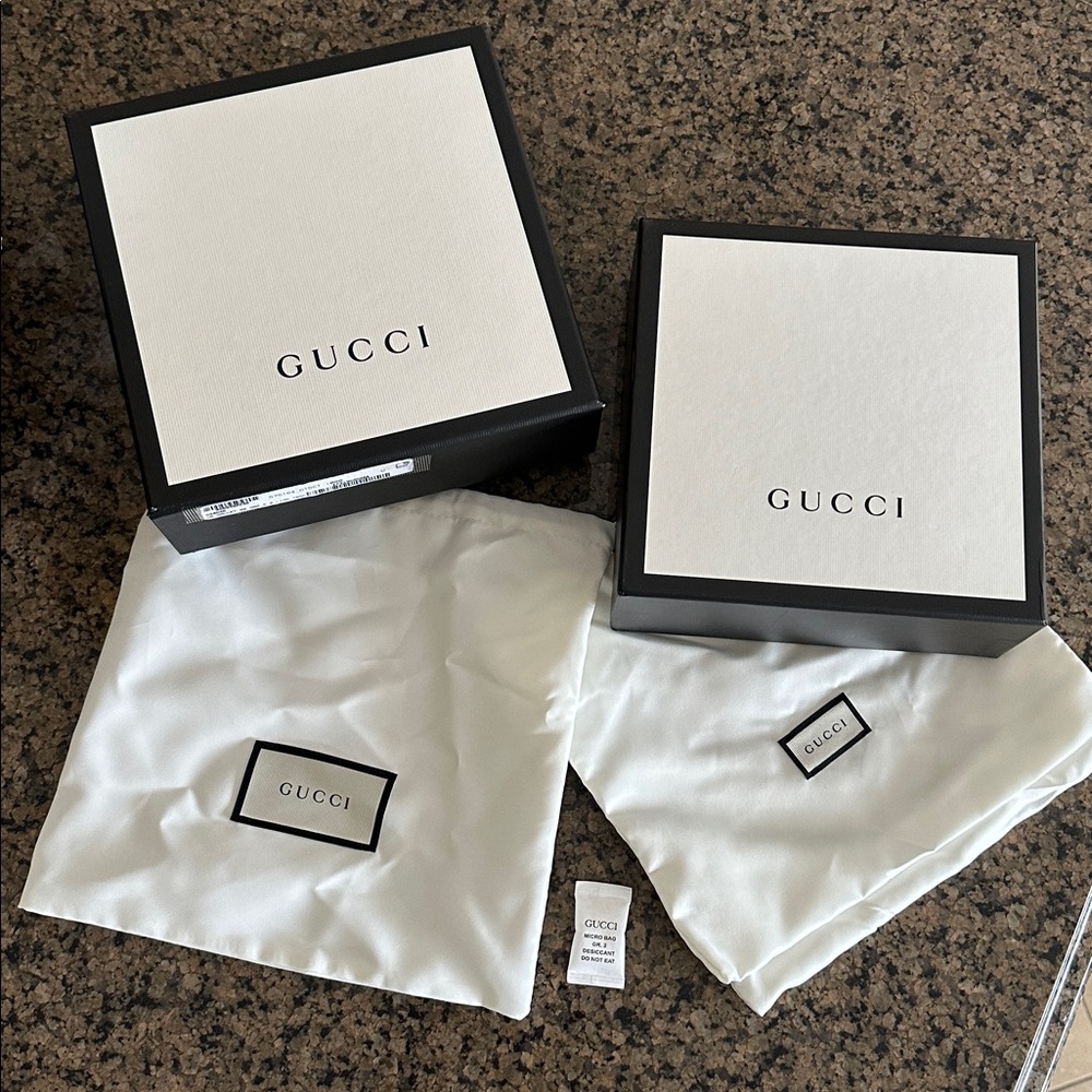 Gucci Black and White Box Set with Dust Bags